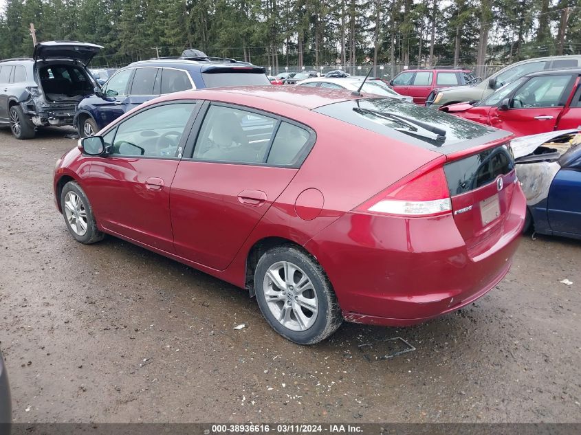 2010 Honda Insight Ex VIN: JHMZE2H72AS024620 Lot: 38936616