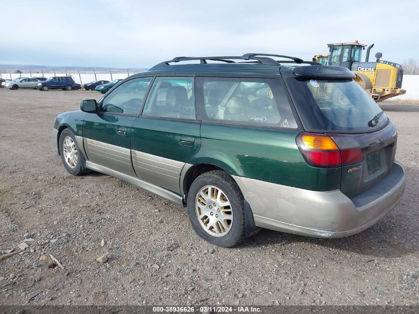 2002 Subaru Outback H6-3.0 L.l. Bean Edition VIN: 4S3BH806927622093 Lot: 38936626