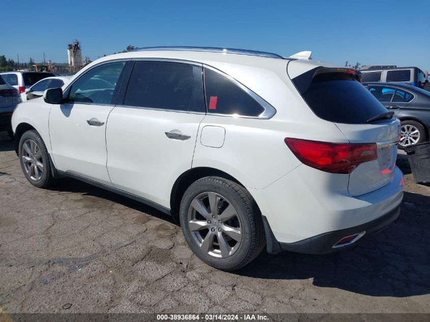 2014 Acura Mdx Advance Pkg W/Entertainment Pkg VIN: 5FRYD4H84EB025130 Lot: 38936864