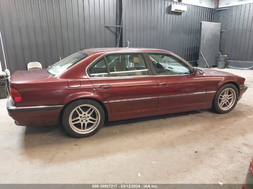 2000 BMW 740Il VIN: WBAGH8340YDP08318 Lot: 38937217