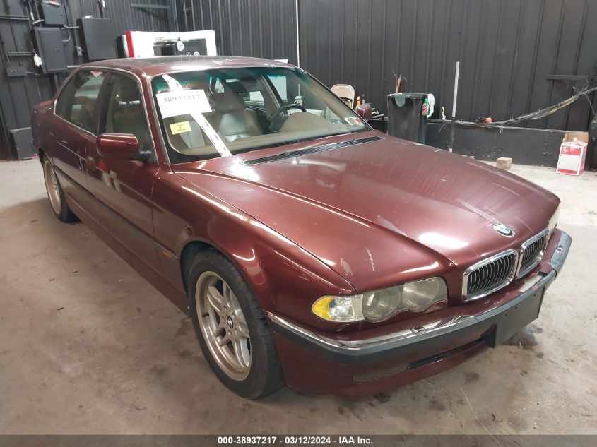 2000 BMW 740Il VIN: WBAGH8340YDP08318 Lot: 38937217