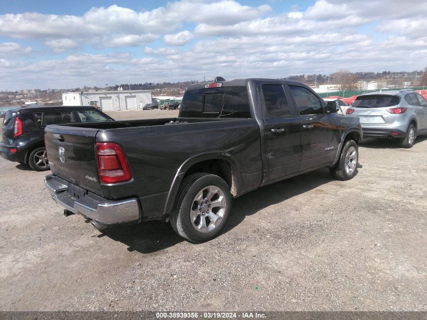 2019 Ram 1500 Laramie Quad Cab 4X4 6'4 Box VIN: 1C6SRFDT8KN748420 Lot: 38939356