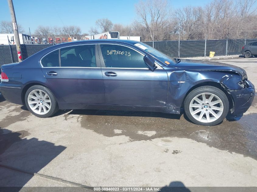 2003 BMW 745Li VIN: WBAGN63413DR13555 Lot: 38940023