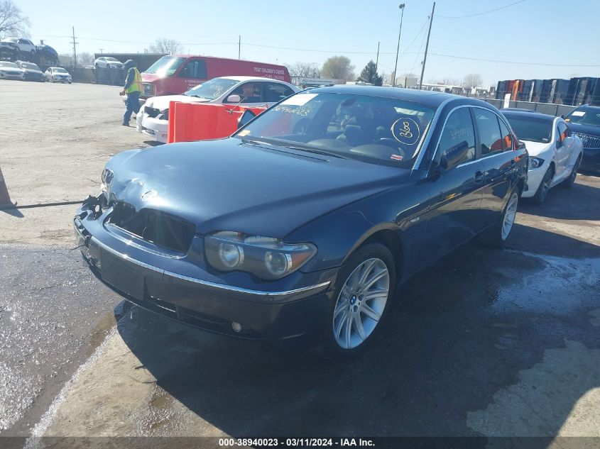 2003 BMW 745Li VIN: WBAGN63413DR13555 Lot: 38940023