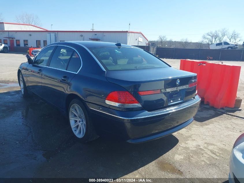 2003 BMW 745Li VIN: WBAGN63413DR13555 Lot: 38940023