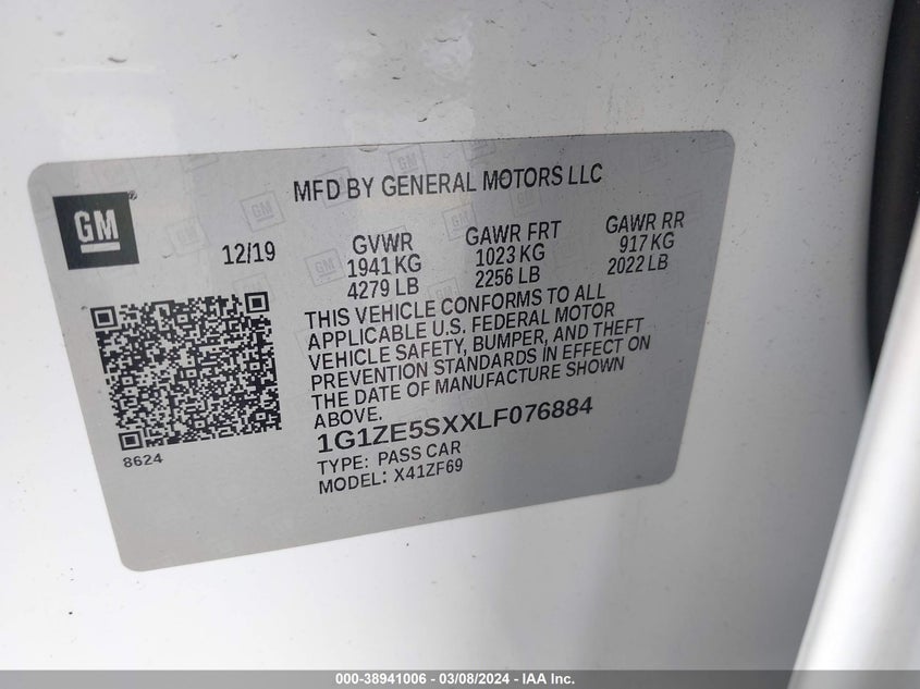 2020 CHEVROLET MALIBU FWD PREMIER - 1G1ZE5SXXLF076884