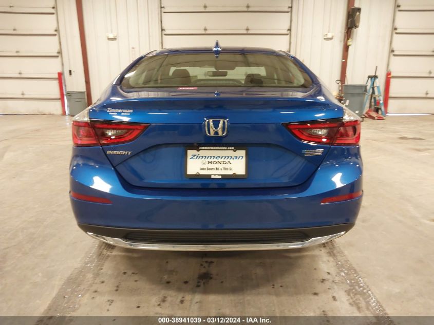 2019 Honda Insight Touring VIN: 19XZE4F93KE020968 Lot: 38941039