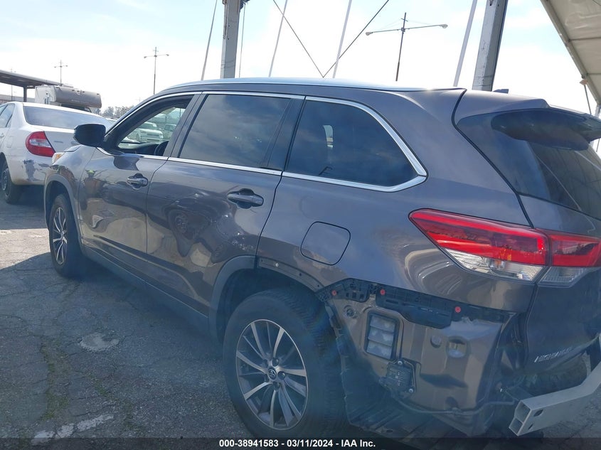 2019 TOYOTA HIGHLANDER VIN: 5TDKZRFH8KS305732