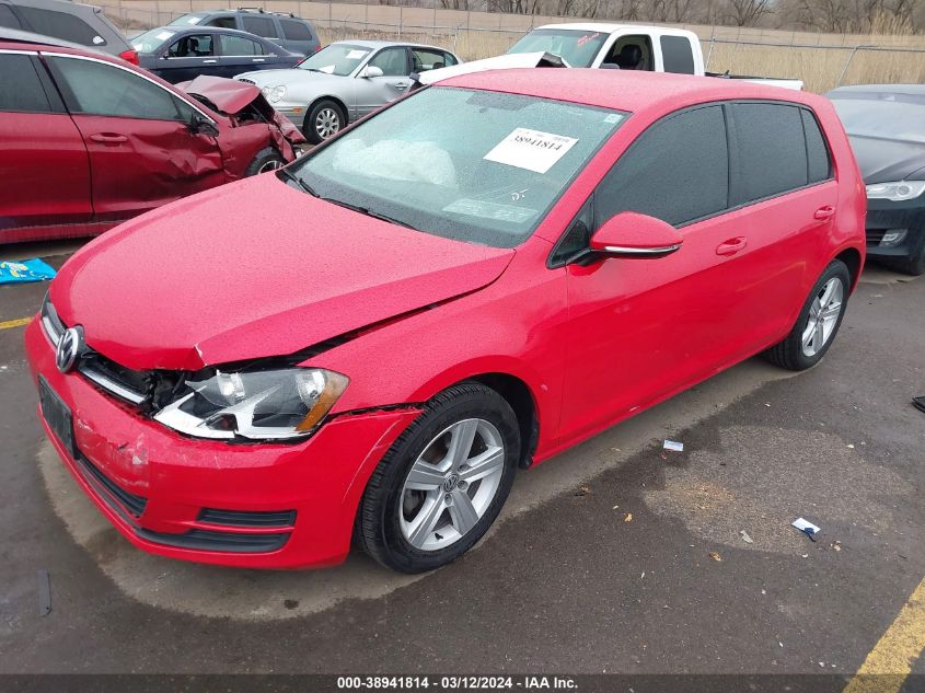 2015 Volkswagen Golf Tdi S 4-Door VIN: 3VW2A7AU9FM064427 Lot: 38941814