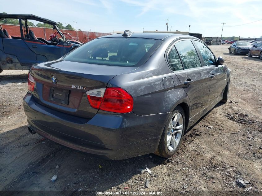 2008 BMW 328I VIN: WBAVA33538KX88829 Lot: 38943307