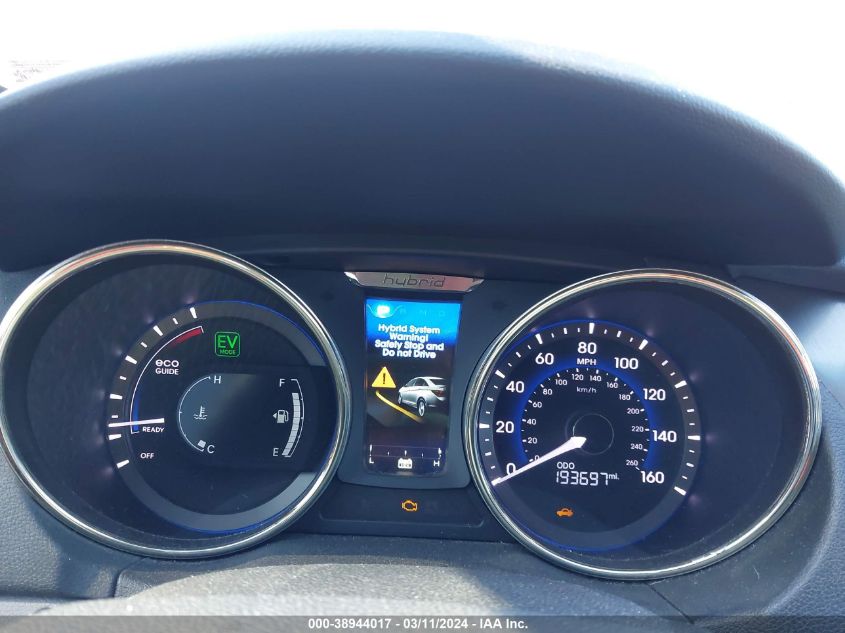 KMHEC4A41CA027109 | 2012 HYUNDAI SONATA HYBRID