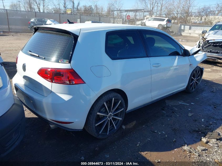 2015 Volkswagen Golf Gti 2.0T S 2-Door VIN: 3VWTT7AU7FM045552 Lot: 38944673