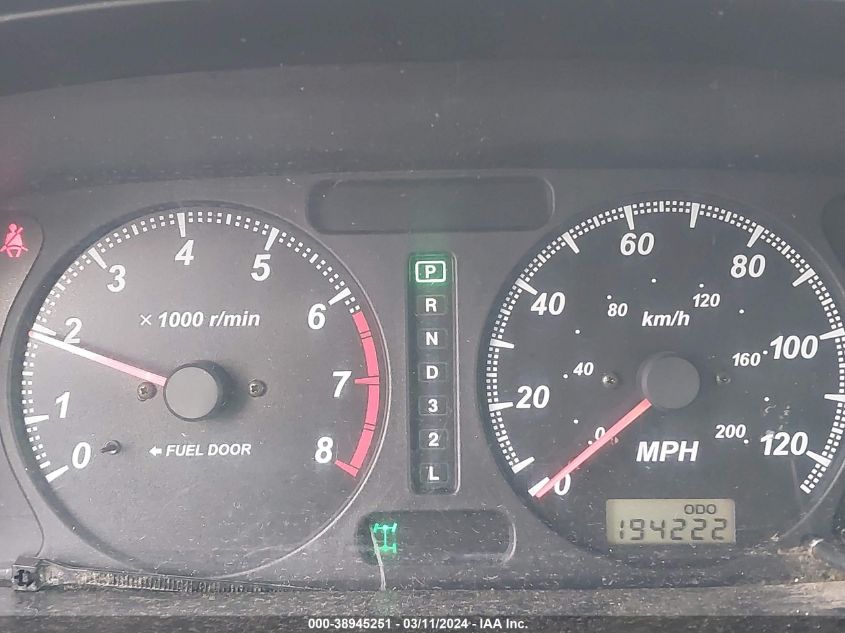 2000 Honda Passport Ex/Lx VIN: 4S6DM58WXY4400294 Lot: 38945251