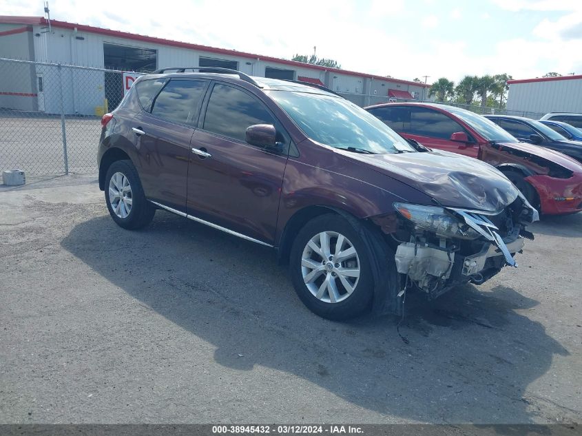 2013 Nissan Murano Sl VIN: JN8AZ1MU7DW202550 Lot: 38945432