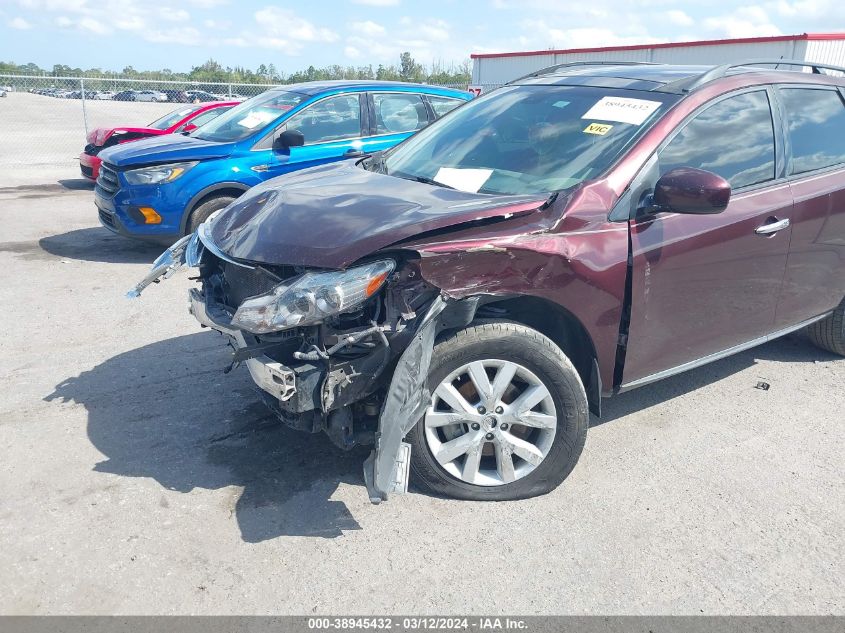 2013 Nissan Murano Sl VIN: JN8AZ1MU7DW202550 Lot: 38945432