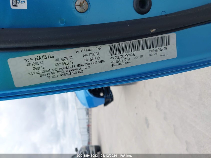 2016 DODGE CHALLENGER R/T PLUS SHAKER - 2C3CDZBT0GH185139