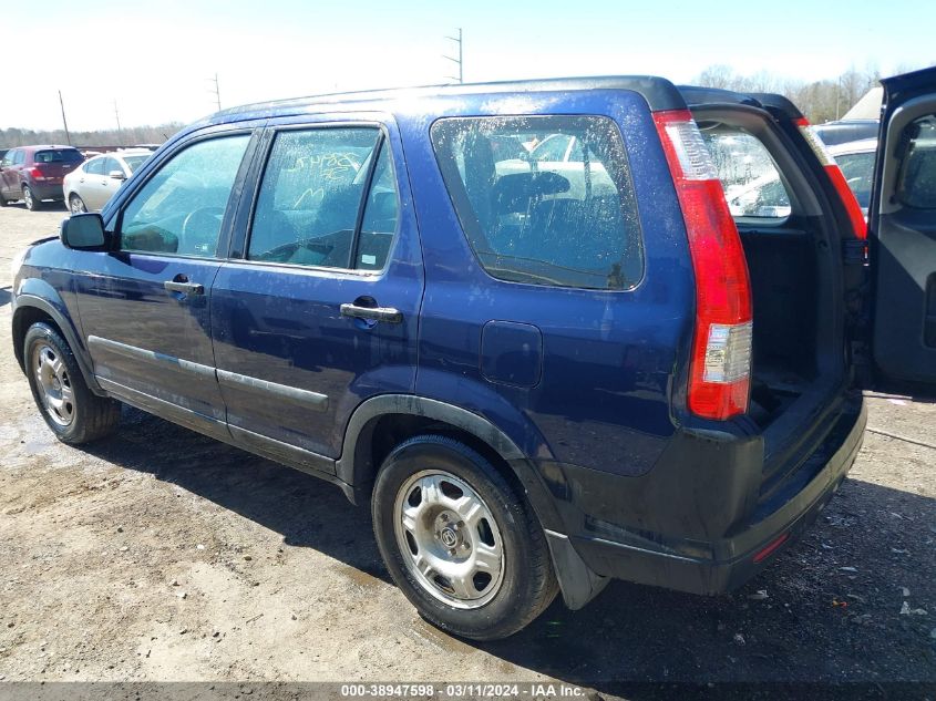 2006 Honda Cr-V Lx VIN: SHSRD78556U428024 Lot: 38947598