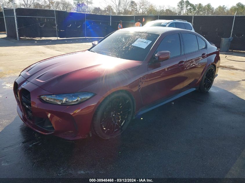 2022 BMW M3 3.0L I-6 DI, DOHC, V(VIN: WBS43AY08NFN14713
