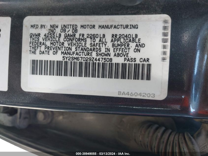 5Y2SM67029Z447508 | 2009 PONTIAC VIBE