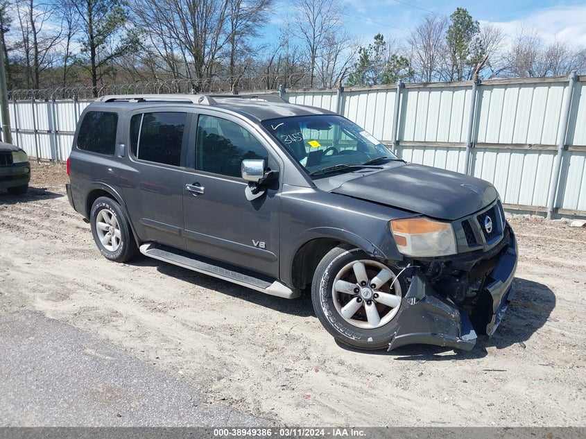 2009 Nissan Armada Se VIN: 5N1AA08D59N603725 Lot: 38949386
