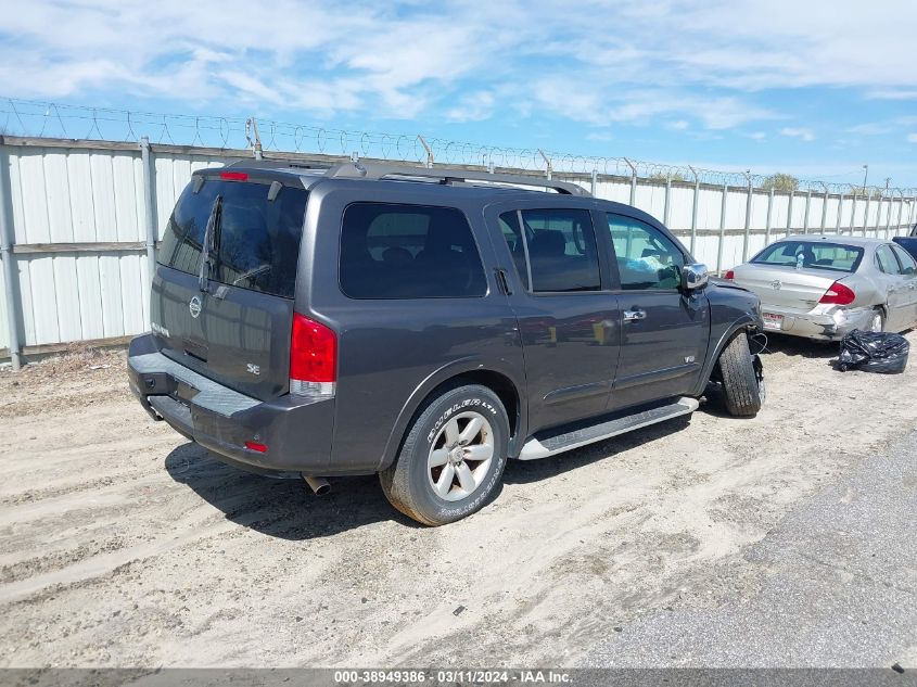 2009 Nissan Armada Se VIN: 5N1AA08D59N603725 Lot: 38949386