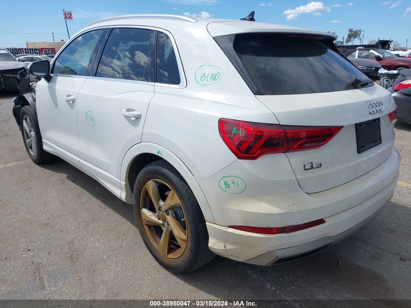 2020 Audi Q3 Premium 45 Tfsi Quattro Tiptronic VIN: WA1AECF30L1030164 Lot: 38950047