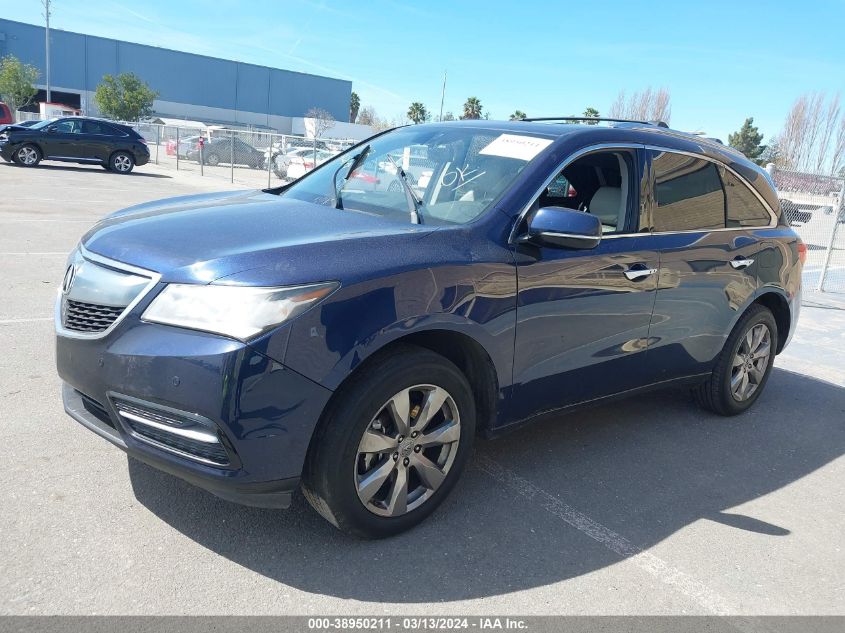 2014 Acura Mdx Advance Pkg W/Entertainment Pkg VIN: 5FRYD4H83EB047247 Lot: 38950211