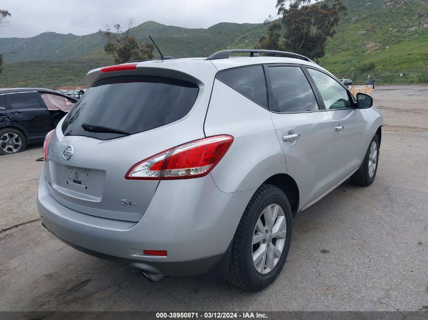 2013 Nissan Murano Sl VIN: JN8AZ1MU4DW203865 Lot: 38950871