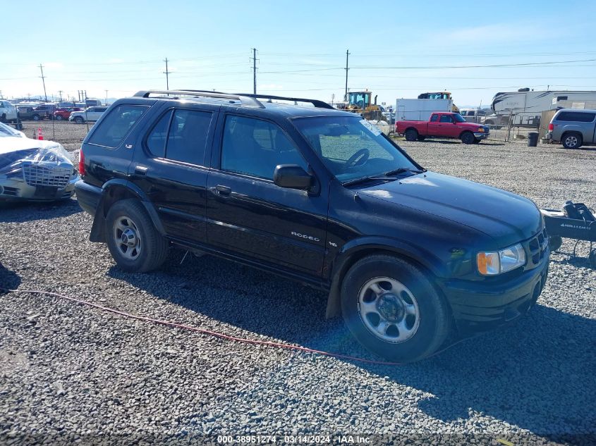 2001 Isuzu Rodeo Ls 3.2L/Ls 3.2L V6/Lse 3.2L V6/S/S 3.2L V6 VIN: 4S2DM58W914307189 Lot: 38951274