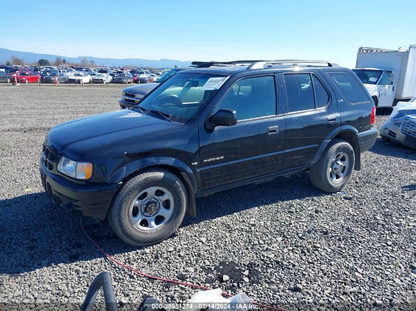 2001 Isuzu Rodeo Ls 3.2L/Ls 3.2L V6/Lse 3.2L V6/S/S 3.2L V6 VIN: 4S2DM58W914307189 Lot: 38951274