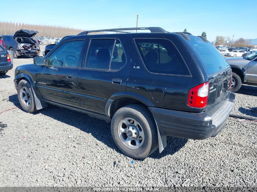 2001 Isuzu Rodeo Ls 3.2L/Ls 3.2L V6/Lse 3.2L V6/S/S 3.2L V6 VIN: 4S2DM58W914307189 Lot: 38951274