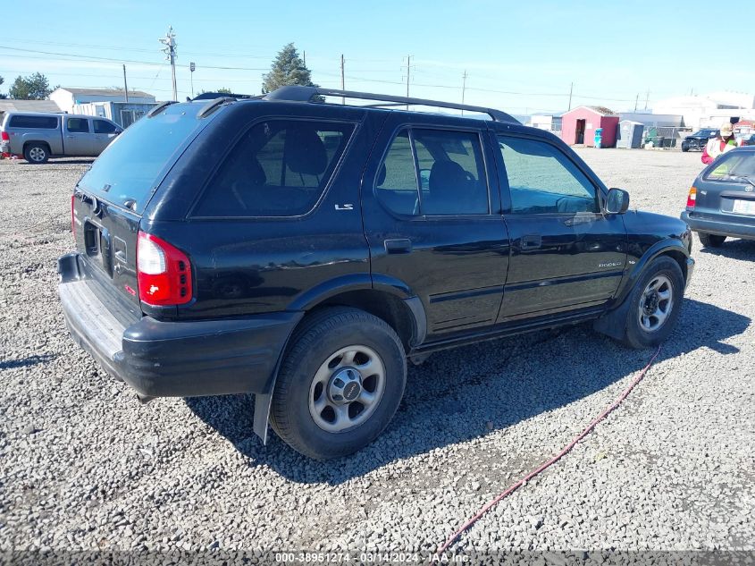 2001 Isuzu Rodeo Ls 3.2L/Ls 3.2L V6/Lse 3.2L V6/S/S 3.2L V6 VIN: 4S2DM58W914307189 Lot: 38951274