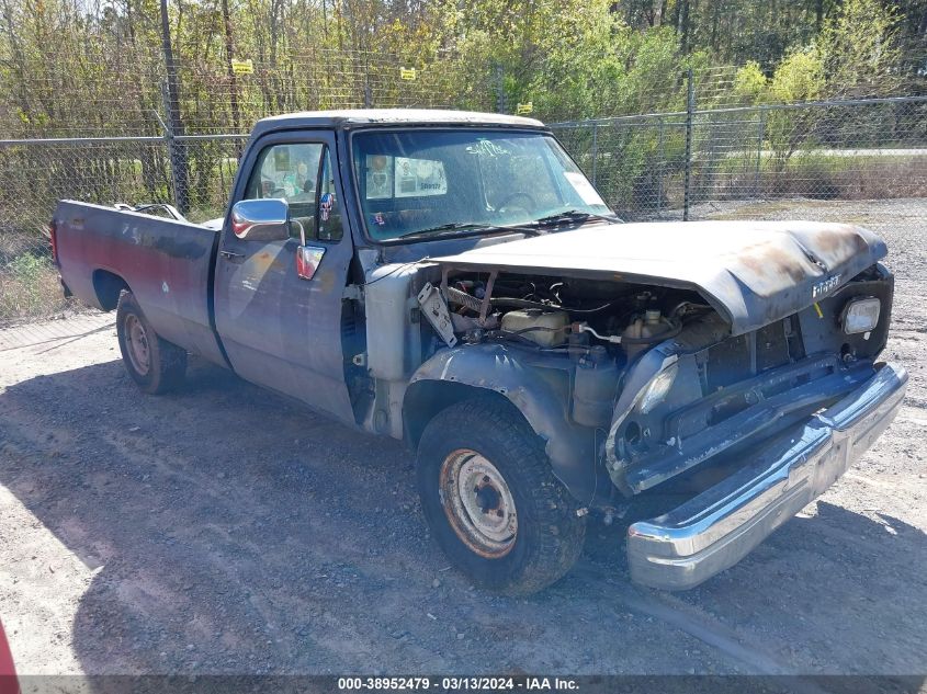 1989 Dodge D-Series D150 VIN: 1B7FE16Y9KS083434 Lot: 38952479