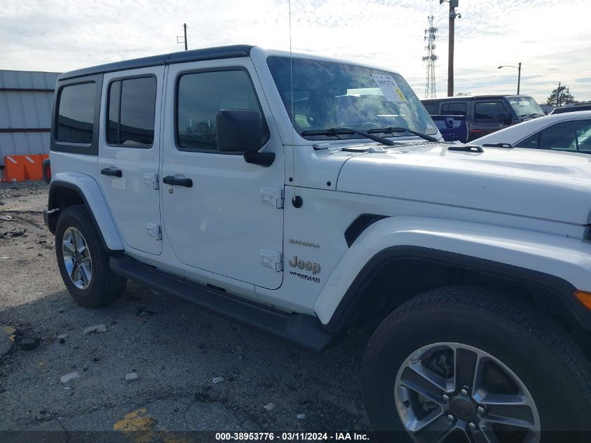 2021 Jeep Wrangler Unlimited Sahara 4X4 VIN: 1C4HJXEN7MW592920 Lot: 38953776