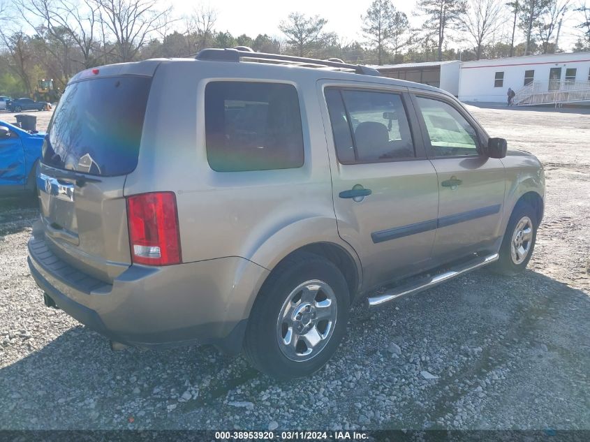 2010 Honda Pilot Lx VIN: 5FNYF3H2XAB013835 Lot: 38953920