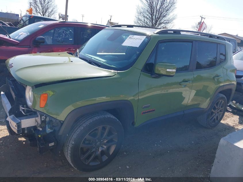 2016 Jeep Renegade 75Th Anniversary VIN: ZACCJBBT0GPD31730 Lot: 38954516