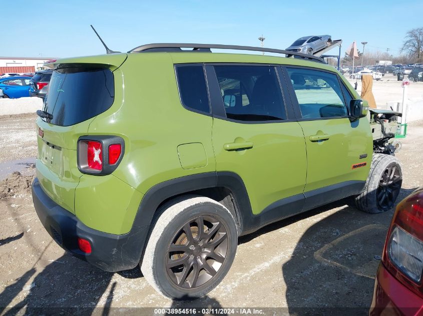 2016 Jeep Renegade 75Th Anniversary VIN: ZACCJBBT0GPD31730 Lot: 38954516