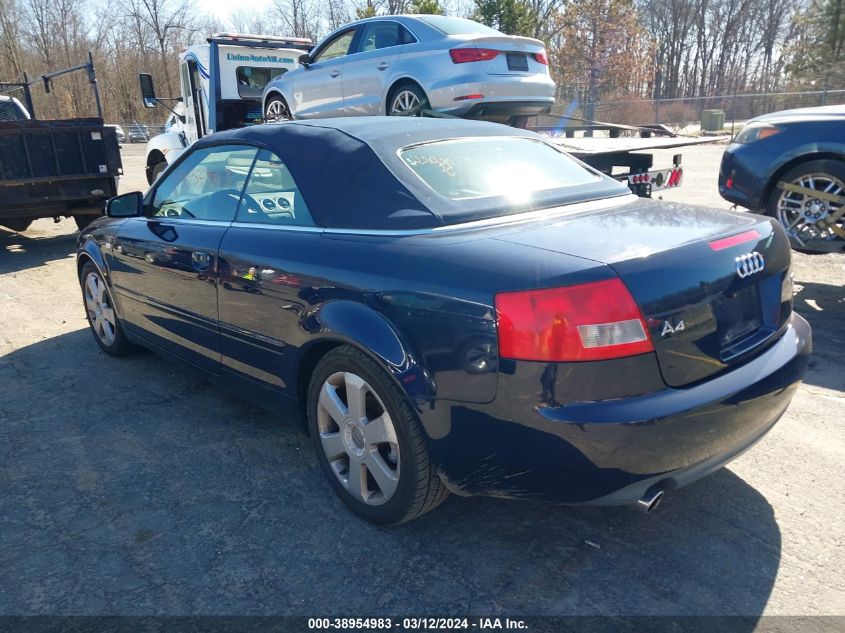 WAUDT48HX6K009888 | 2006 AUDI A4