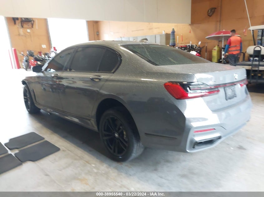 2021 BMW 750I xDrive VIN: WBA7U2C08MCF40050 Lot: 38955540