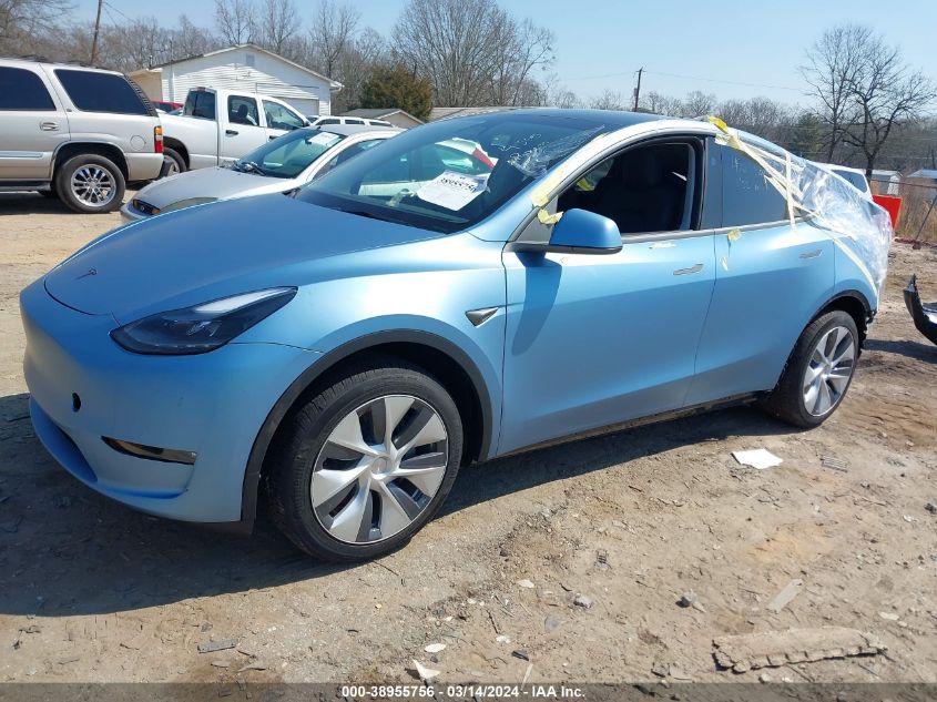 2023 Tesla Model Y Awd/Long Range Dual Motor All-Wheel Drive VIN: 7SAYGAEE9PF902458 Lot: 38955756