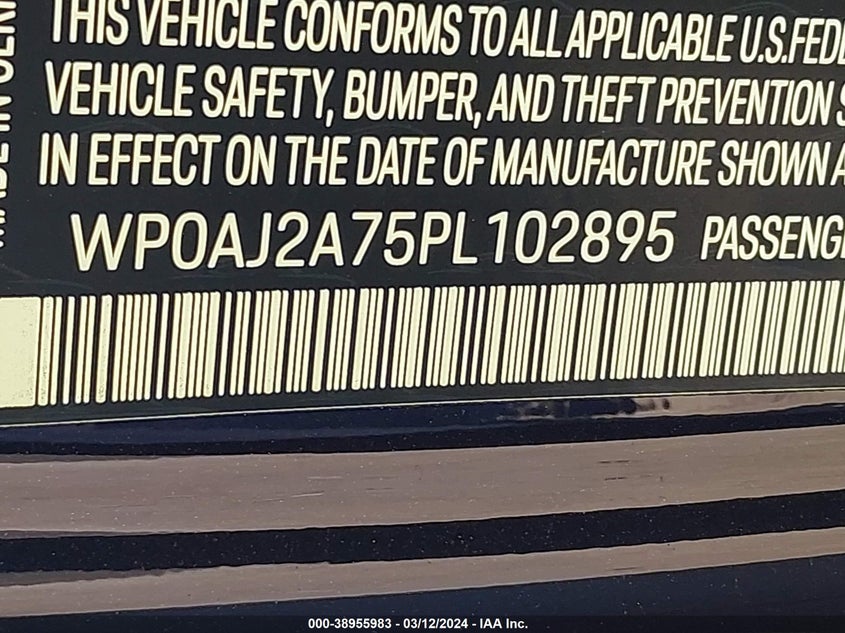 2023 PORSCHE PANAMERA 4/4 PLATINUM EDITION/PLATINUM EDITION - WP0AJ2A75PL102895