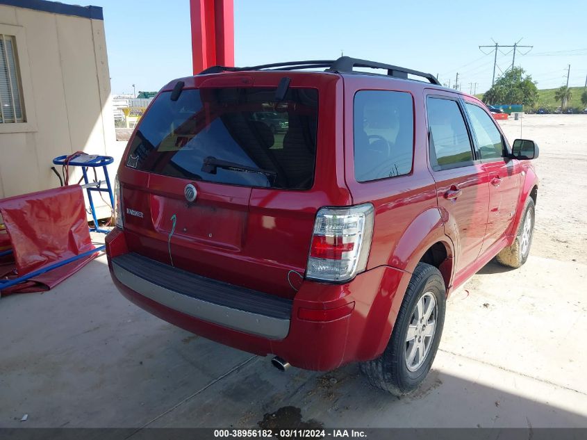 2008 Mercury Mariner I4 VIN: 4M2CU81ZX8KJ47160 Lot: 38956182