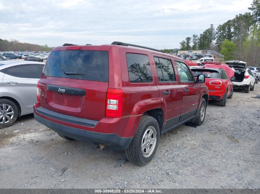 2016 Jeep Patriot Sport VIN: 1C4NJPBA4GD623092 Lot: 38958202