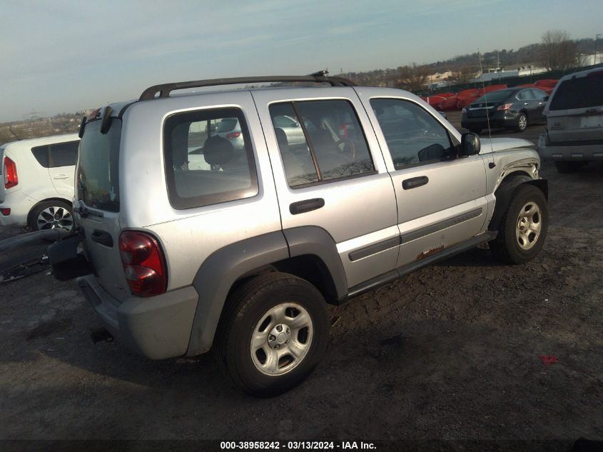 2005 Jeep Liberty Sport VIN: 1J4GL48K25W691727 Lot: 38958242