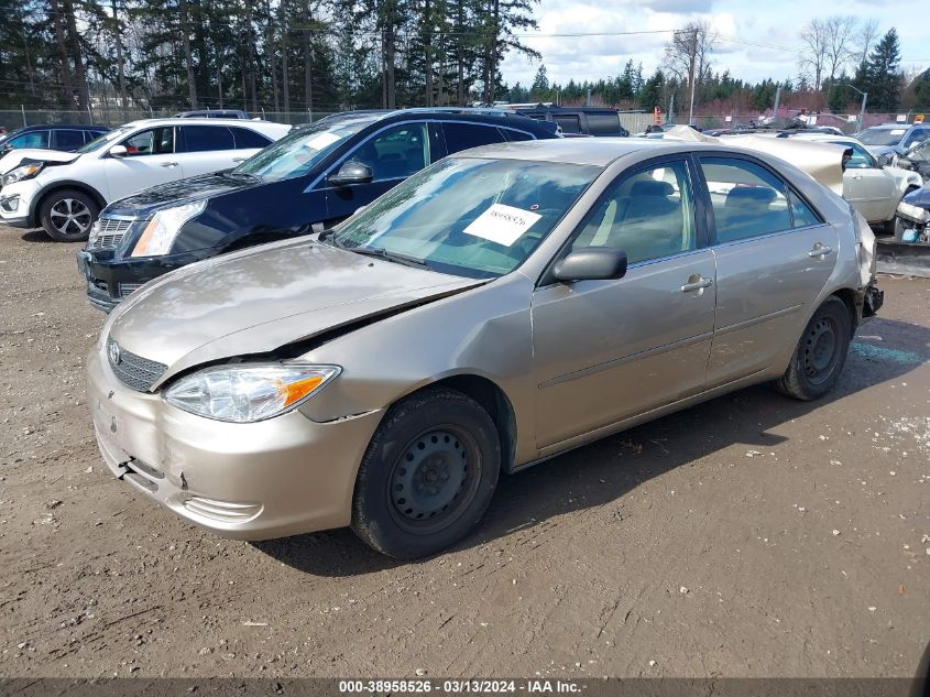 2002 Toyota Camry Le VIN: JTDBE32K220073366 Lot: 38958526