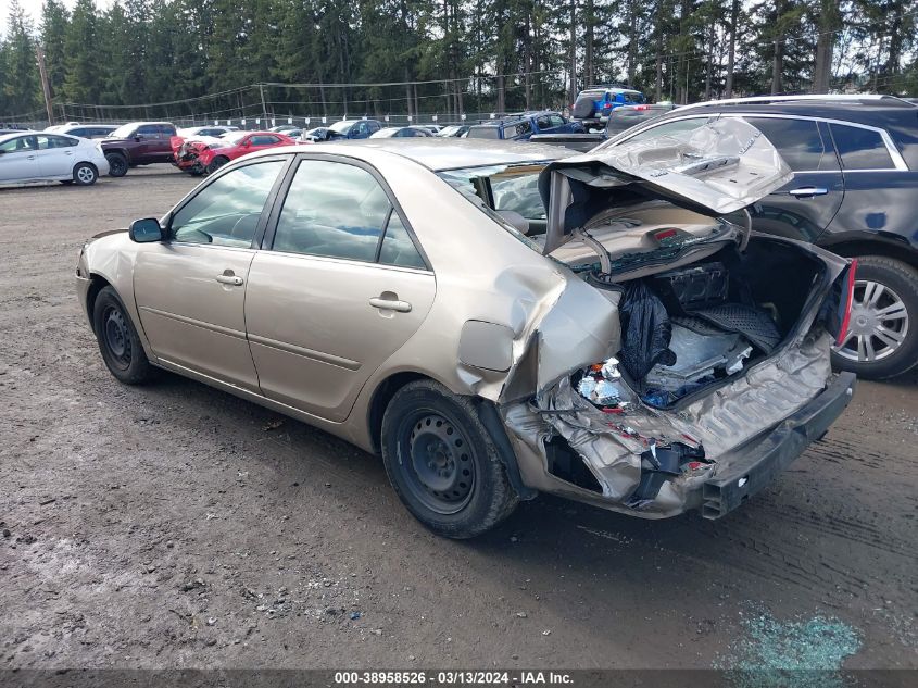 2002 Toyota Camry Le VIN: JTDBE32K220073366 Lot: 38958526