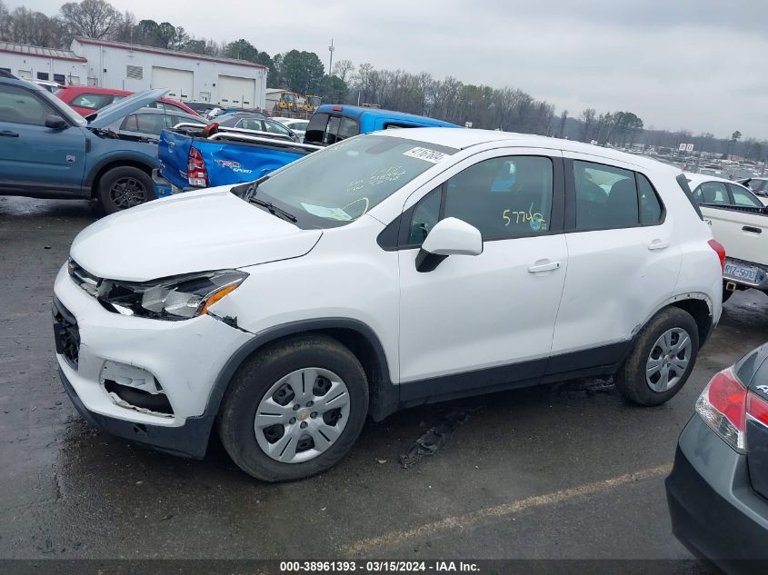 2019 Chevrolet Trax Ls VIN: 3GNCJKSB6KL173278 Lot: 38961393