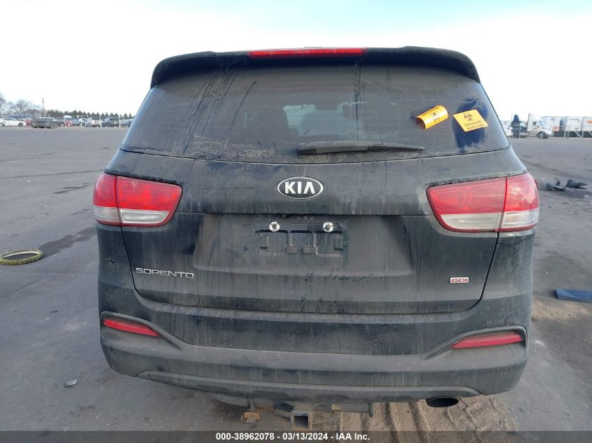 2017 Kia Sorento 2.4L Lx VIN: 5XYPGDA30HG318281 Lot: 38962078