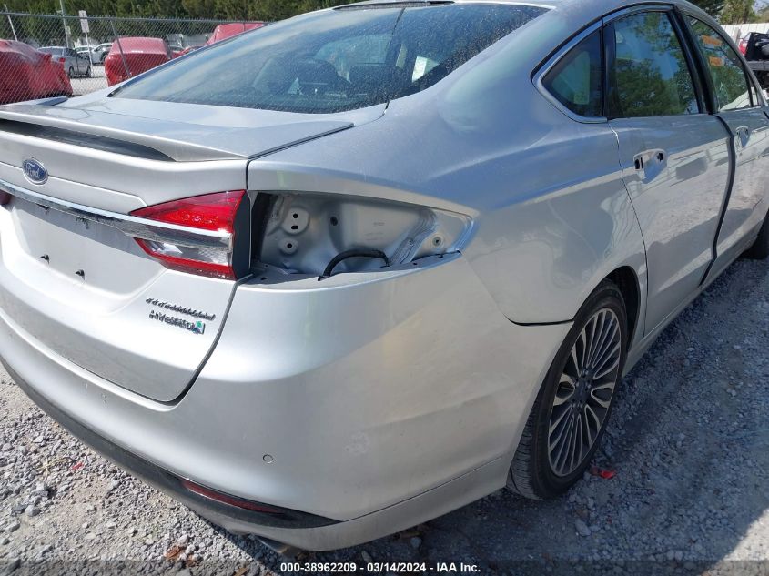 2018 Ford Fusion Hybrid Titanium VIN: 3FA6P0RU5JR206840 Lot: 38962209