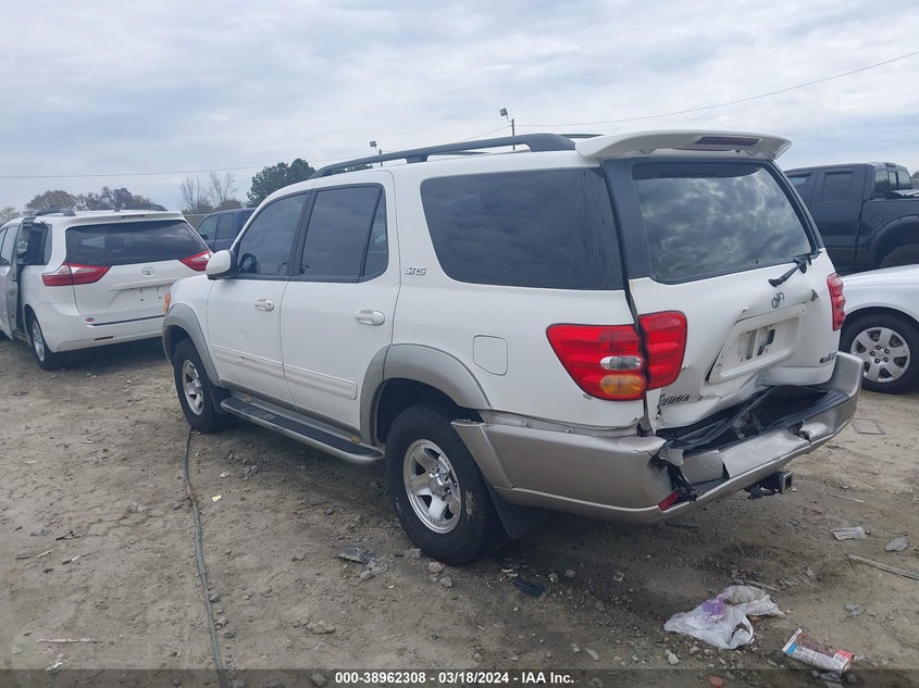 2003 Toyota Sequoia Sr5 V8 VIN: 5TDZT34A03S188233 Lot: 38962308